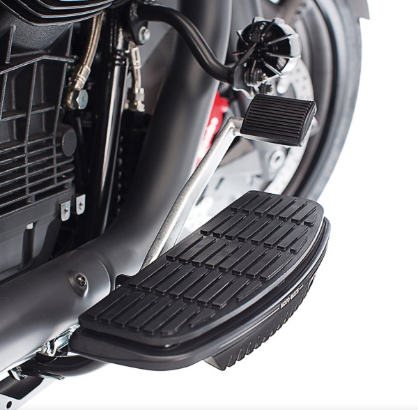 Running board fairing, aluminum, black for Moto Guzzi MGX 21/ Audace