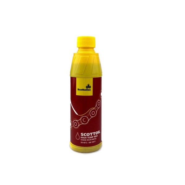 Scottoiler High Temp Red Lubricant for chain lubrication systems - 250ml bottle