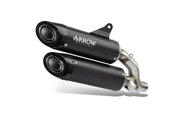 ARROW Auspuff ROUND-SIL DARK Titan für Ducati Monster / Monster+ ab Modelljahr 2021-