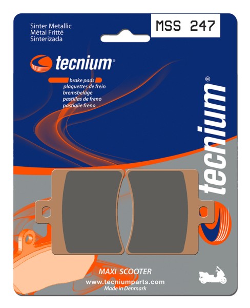 Tecnium Maxi Scooter sintered metal brake pads - MSS247