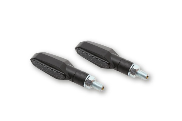HIGHSIDER Smart Multiface LED turn signal housing black / lens smoke gray (pair), front & rear
