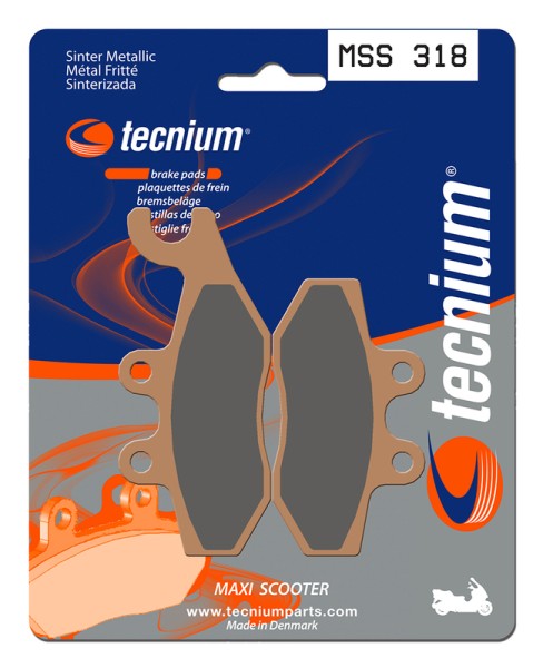 Tecnium Maxi Scooter sintered metal brake pads - MSS318