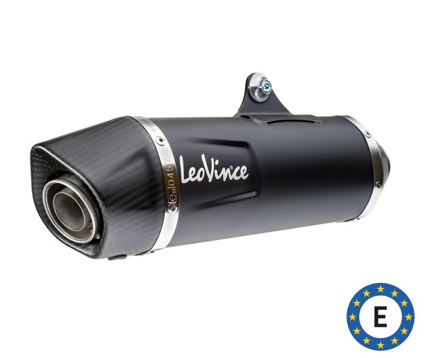 LeoVince exhaust system Nero, stainless steel, black, complete system, for Vespa 300 GTS Euro 5