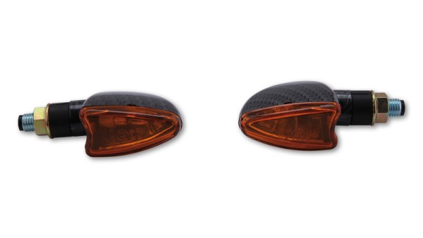 HIGHSIDER Smart Arrow bulbs Mini blinker housing carbon / lens orange (pair), front & rear