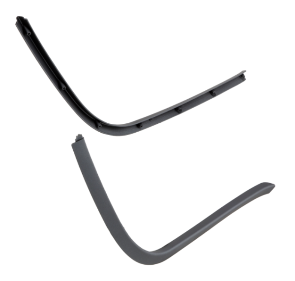 Mono slot tube running board gray matt for Vespa Primavera/Sprint 50-150ccm