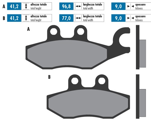 Polini brake pad set, organic, original