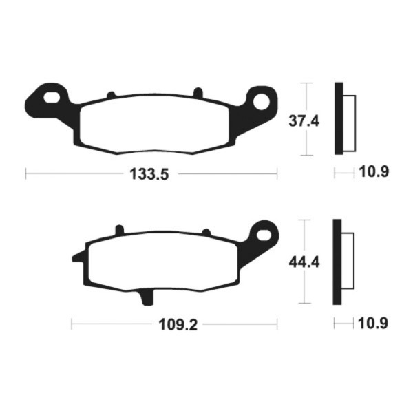Tecnium Street Performance sintered metal brake pads - MR386