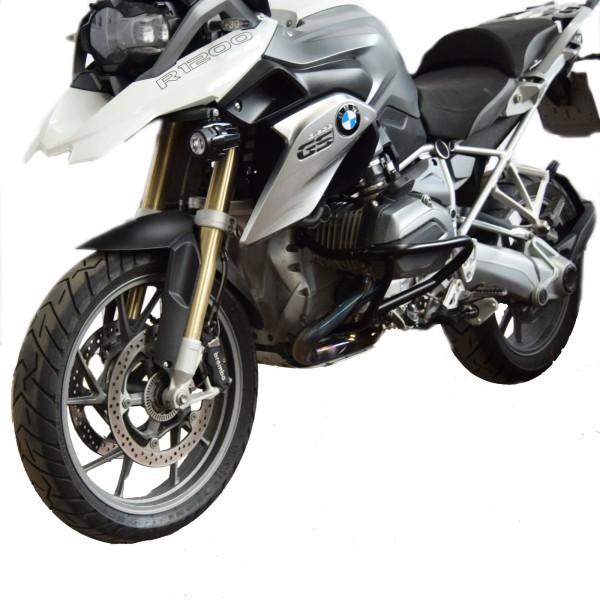 Lower crash bar for BMW R 1200 GS LC /Rallye (13-18), pair, black