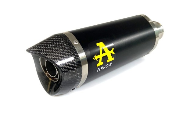 ARROW exhaust DARK THUNDER aluminum with carbon end cap for Yamaha MT-07 (21-)