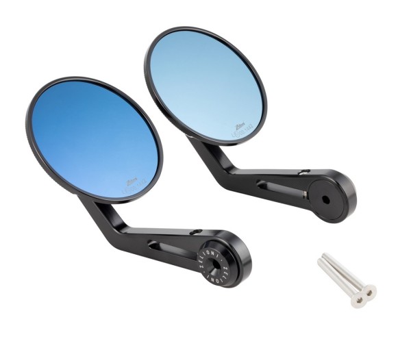 Handlebar end mirror ZELIONI for Vespa, right and left, black anodized