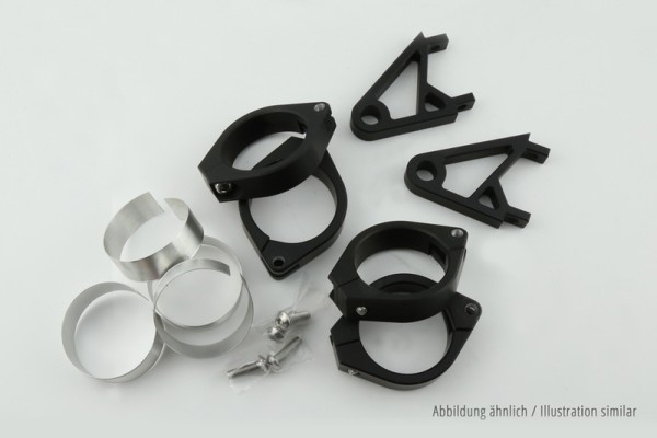 HIGHSIDER pro XS lamp holder black set, For 35-37 mm Ø