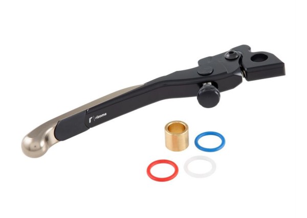 Sports lever RIZOMA 3D, left for Vespa GTS/GTS Super/GTV/GT (-`22), black anodized