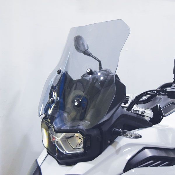 Low windshield on original bracket for BMW F 750 GS (18-22), light smoke