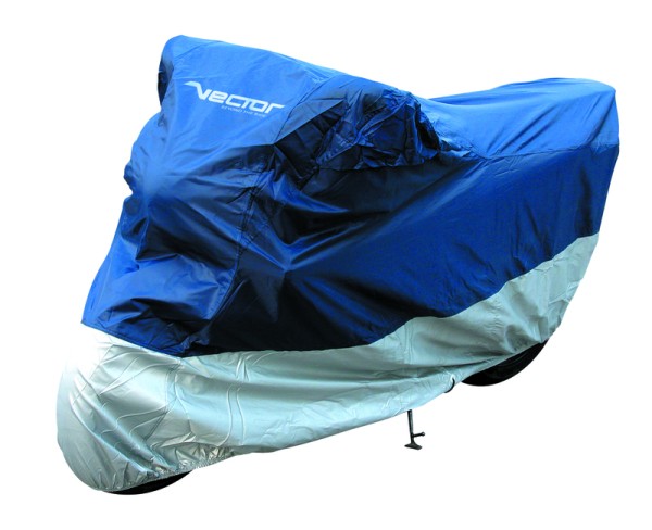 VECTOR Indoor/outdoor tarpaulin for motorcycle/scooter - Blue/Silver - S