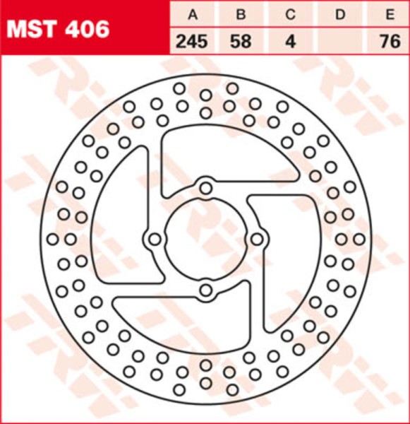 TRW Lucas brake disk MST413, rigid