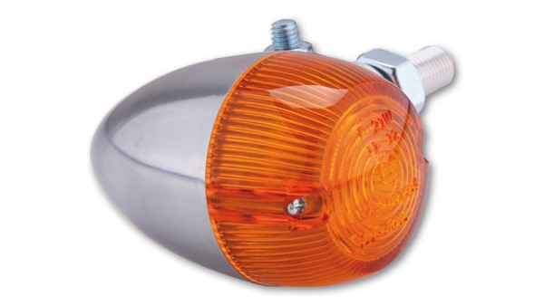 HIGHSIDER Smart Bullet Light bulb blinker housing silver / lens orange (piece), front & rear