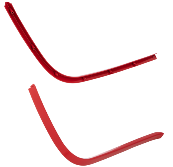Mono slot tube running board red for Vespa Primavera/Sprint 50-150ccm