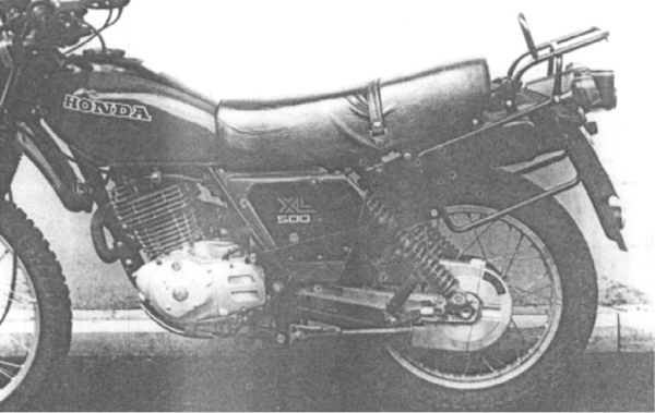 Tubular luggage rack top case carrier and side case carrier black for Honda XL 500 S (79-82)
