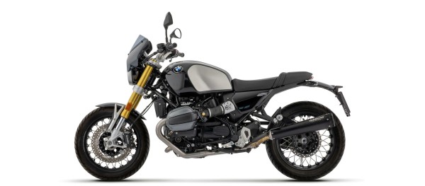 ARROW REBEL DARK Slip-On Exhaust, Black with Black Aluminum Tailpipe Tip, for BMW R 12 nineT (24-)