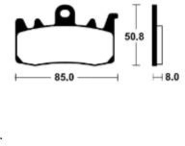 Tecnium Maxi Scooter sintered metal brake pads - MSS400