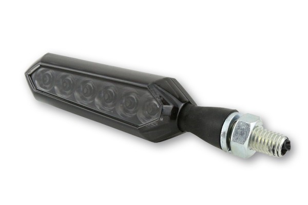 HIGHSIDER Smart Sora LED sequence turn signal housing black / lens smoke gray (pair), front & rear