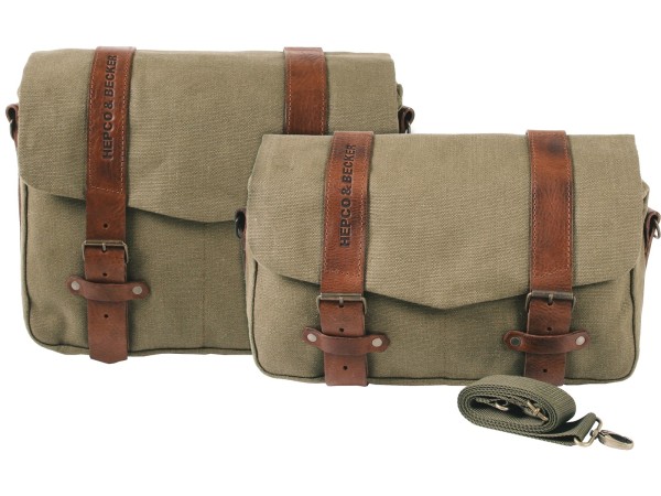 LEGACY courier bag set M/L green for C-Bow carrier Hepco & Becker