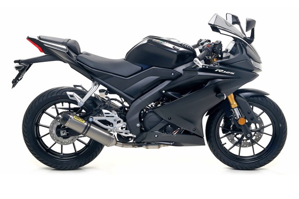 ARROW Auspuff THUNDER Titan mit Carbon-Endkappe Auspuff für Yamaha YZF-R125 2019- MT125 2019-