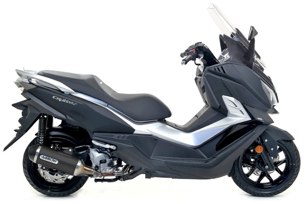 ARROW Auspuff DARK URBAN für SYM Curisym 125 2018-, Aluminium schwarz (Nur mit ARROW Krümmer)