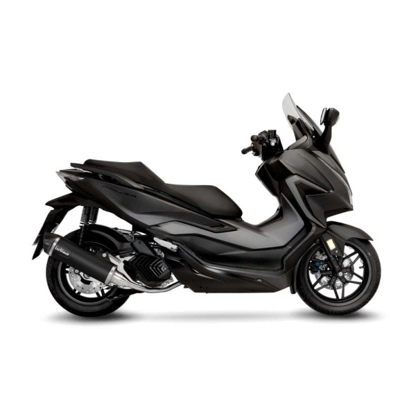 LeoVince complete system SBK Nero for Honda Forza 125, stainless steel black, ABE, Euro5