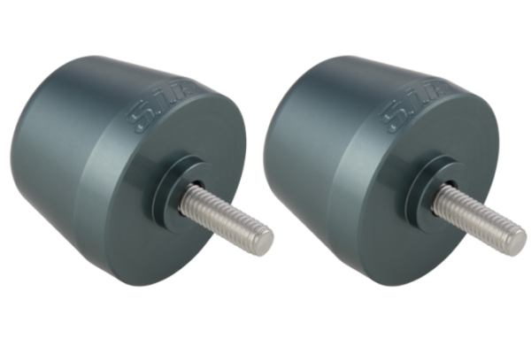 Handlebar end weights left/right for Vespa Primavera/Sprint/ET/LX/LXV/S, silver matt