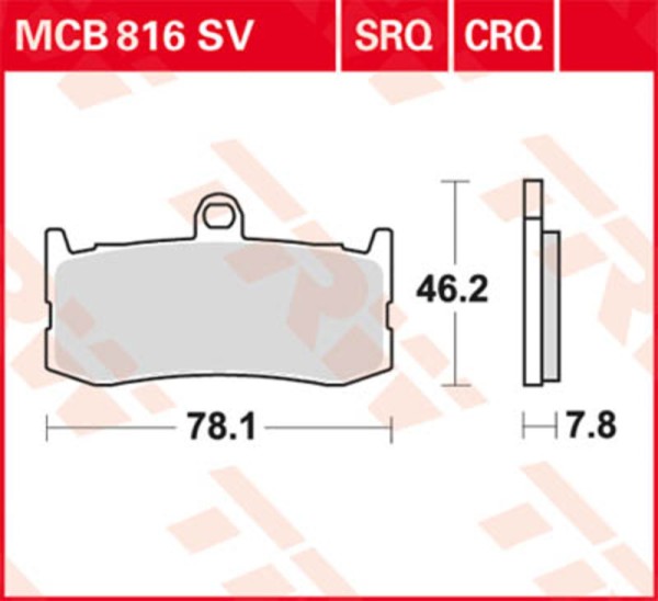 TRW Lucas brake pad MCB838