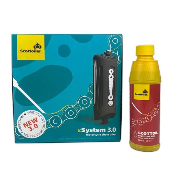 Scottoiler Xsystem 3.0 + 250 ml oil High-Temp Red