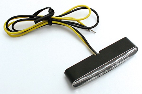HIGHSIDER Pro Stripe LED Indicator Modules Housing Black / Lens Clear (Pair), Front & Rear