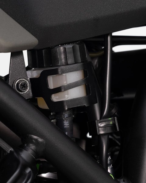 Black Stainless Steel Brake Fluid Reservoir Guard for the Yamaha Ténéré 700