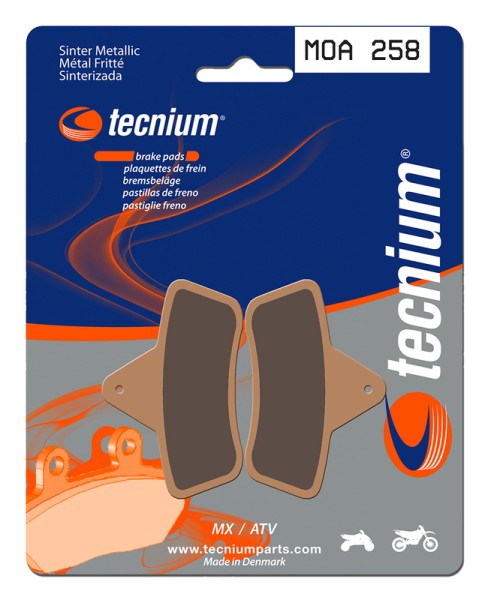 Tecnium MX/ATV sintered metal brake pads - MOA258