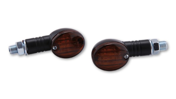 HIGHSIDER Smart Micro-Flash bulbs Mini blinker housing black / lens smoke gray (pair), front & rear
