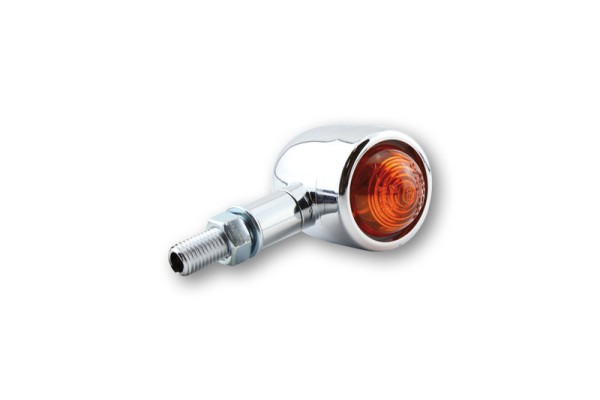 HIGHSIDER Smart Old School Type 1 bulb blinker housing chrome / lens orange (pair), front & rear