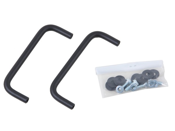 Black railing for side case Xplorer 30 including Hepco & Becker fastening material