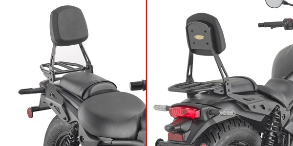 Sissybar with carrier for Kawasaki Eliminator 500 (24-)