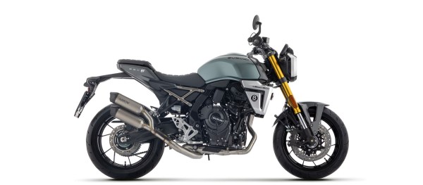 ARROW ROUND-SIL Titanium Exhaust with Carbon End Cap for Suzuki GSX-8T, GSX-8TT (25-)