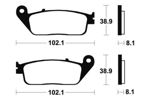 Tecnium brake pads MTR127 sintered metal