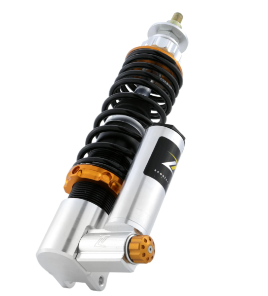 Front shock absorber ZELIONI for Vespa ET2/ET4/LX/LXV/S 50-150ccm, silver/orange/black