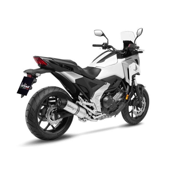 LeoVince exhaust system LV One Evo for Honda NC 750 XA, stainless steel silver, slip on, E-approval