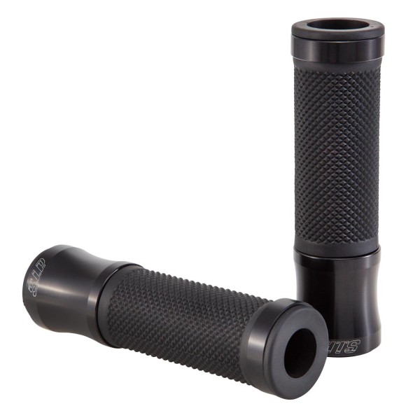Grips black glossy SIP for Vespa ET/LX/LXV/S/Primavera/Sprint 50-150ccm
