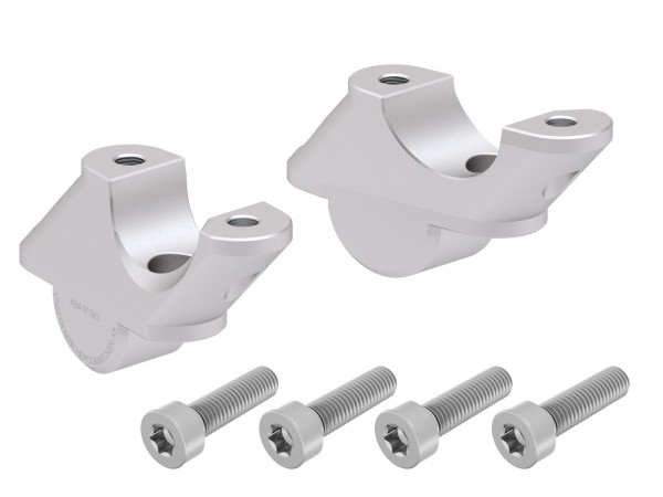 Handlebar riser H=30 mm with offset 21 mm back silver for BMW R 1250 RS (19-) (only for tubular handlebars)