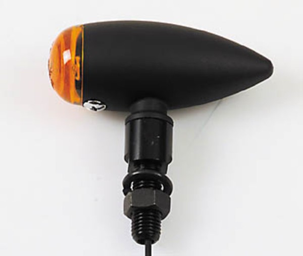 HIGHSIDER Smart Micro-Bullet bulb blinker housing black / lens orange (pair), front & rear