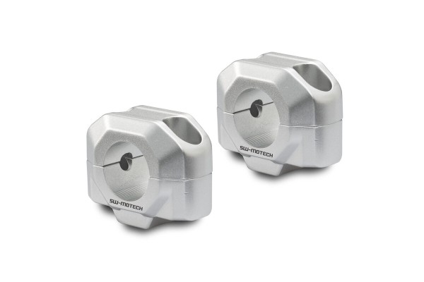 SW-Motech Handlebar riser, silver for Ø 28 mm handlebars, H=20 mm for Honda XL 750 Transalp (23-)