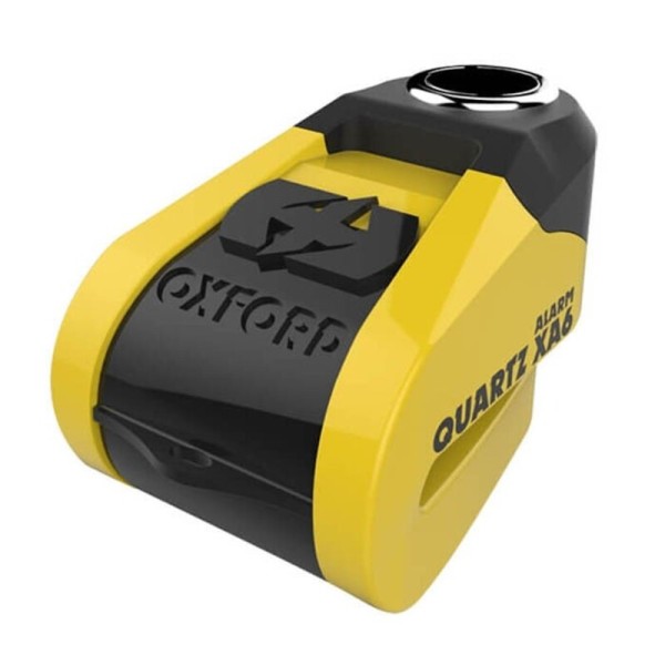 Oxford Quartz XA6 Brake Disc Lock with Alarm - Ø6mm Yellow/Black