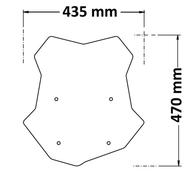 Windshield on original brackets for BMW F 750 (18-23) /850 GS (21-23), dark smoke gray