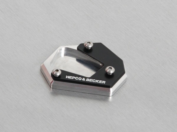 Side stand plate silver black for Honda CB 650 R (19-20) Hepco & Becker